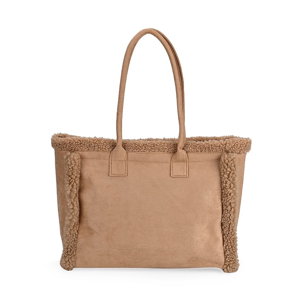 Light Brown Faux Fur Tote
